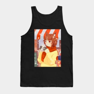 Nekopara Azuki's Hot Coffee and First Snow Tank Top